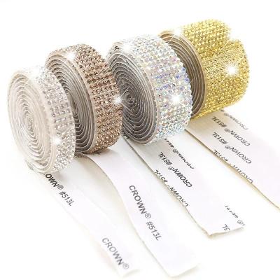 China 1.8cm Design Environmentally Friendly Fashionable Rhinestone Trimming Supplier Wholesale Rhinestone Trimming Unions Home Clothing for sale