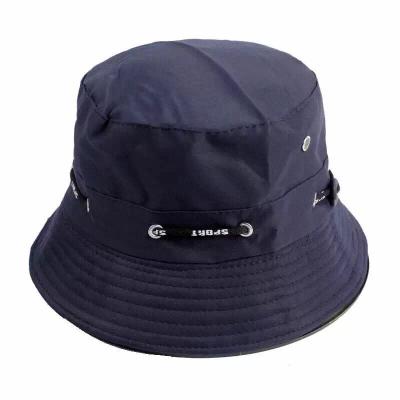 China Casual Wholesale Custom Logo High Quality Pattern Print Bucket Cap Double-sided Summer Fisherman Sun Bucket Hat for sale