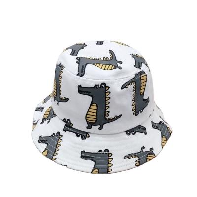 China Casual Bucket cap Cartoon fisherman hat girl letter embroidered hat boy sun hat for sale