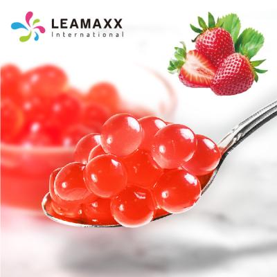 China 2021 Bubble Tea Taiwan Bubble Tea Product Wholesale Hot Strawberry Jumping Pearl Juice Balls for sale