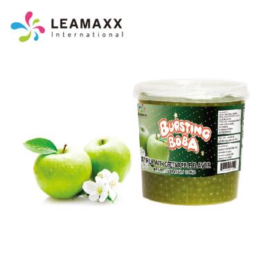 China Taiwan Leamaxx Wholesale Bubble Tea Hot Sale Bubble Tea Apple Green Jumping Boba Juice Ball for sale