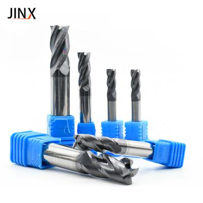 China Solid Carbide HRC55/HRC60/HRC65 End Mill 4 Flute Milling Cutter CNC Router Bit Flat Tungsten Carbide Endmill for sale