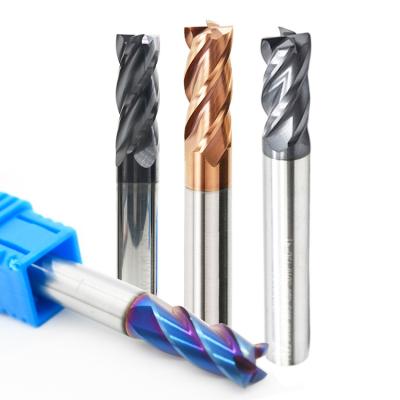 China HRC55 HRC60 HRC65 4 Flute Tungsten Carbide CNC Milling Cutter/Carbon Steel HRC55 HRC60 HRC65 4 Flute Coated Steel/45# Steel/Carbide Coated HRC65 Cutter Tools/Abrasive Cutting Carbide Endmill Tool CNC for sale