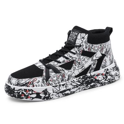 China Factory manufacturer screen printing graffiti lace up cool breathable 2022 shoes for boys for sale