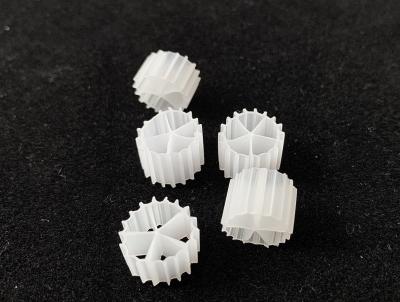 China Virgin HDPE Bio Carriers MBBR Bio Media White 10X7mm for sale