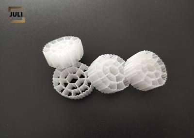 China 25x10mm Size White Color MBBR Bio Media Virgin HDPE Material For Fish Pond for sale