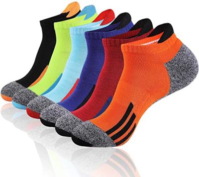 China Breathable Ankle Cushion Mens Athletic Stocking Cut Out Socks For Mens Sports Running Socks for sale