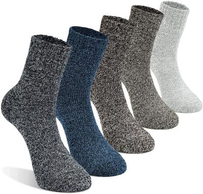 China F-N Winter Warm Breathable Men's Woolen Socks Deep Knit Comfortable Crew Socks Gifts Woolen Socks For Men And Women for sale