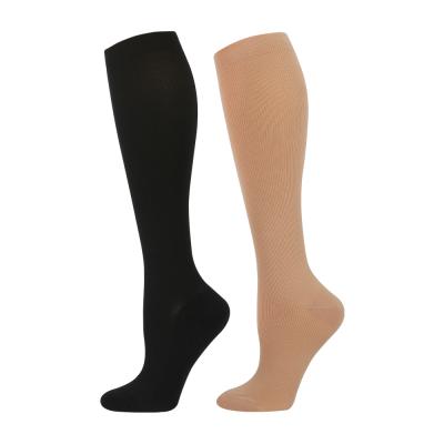 China Breathable 20-30mmhg Custom Logo Knee High Varicose Vein Compression Stockings Medical Socks for sale