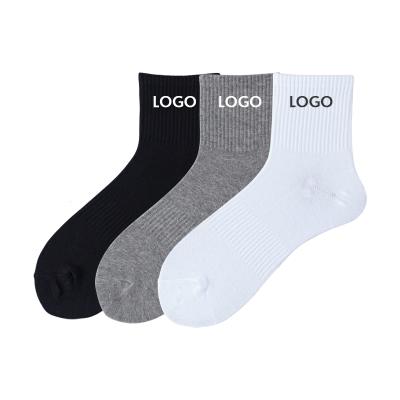 China Designer Crew Sock Mens Customized Logo Soft Cotton Men's Winter Socks Sports Famous Brands Designer Crew Sock for sale