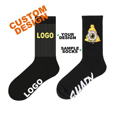 China Customized Antibacterial Jacquard Socks OEM Made Your Own Design Logo Custom Pattern Socks Designer Socks for sale