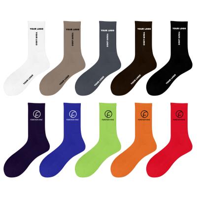 China Manufacturer Custom Jacquard Crew Solid Color Sock Plain White Black Design QUICK DRY Own Logo Mens Cotton Socks for sale