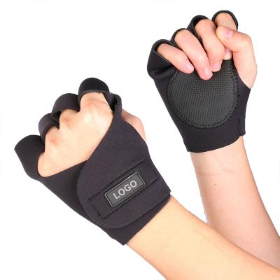 China Sport Support Carpal For Hand Finger Compression Wrist Band Adjustable Neoprene Wrist Wraps Half Sleeve for sale