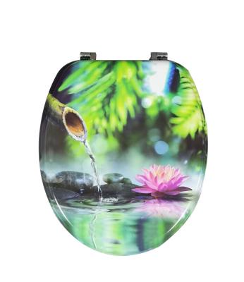 China Modern Hot Sale MDF Printing Cheap Hygiene Family Toilet Seat For Adult And Child for sale