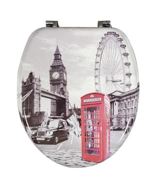 China Factory Direct Sales Modern High Gloss Design MDF Adult Portable Printed Soft Narrow Toilet Seat Cover for sale