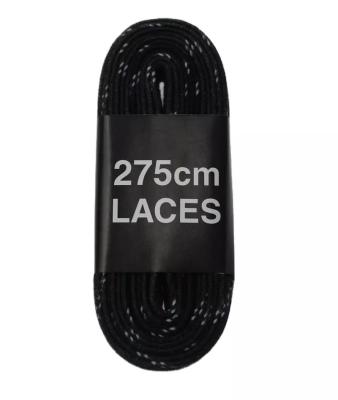 China Flat High quality customizable waxed field hockey shoe laces for sale