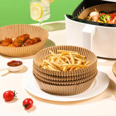 China High Quality Biodegradable High Temperature Resistant Recyclable Food Grade Paper Air Fryer Tray For Food Frying for sale