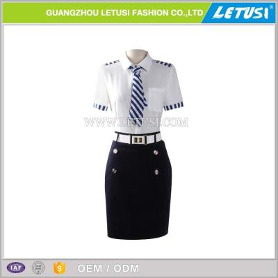 China ISO Standard Antistatic Hotel Uniform For Waitress Receptionist for sale