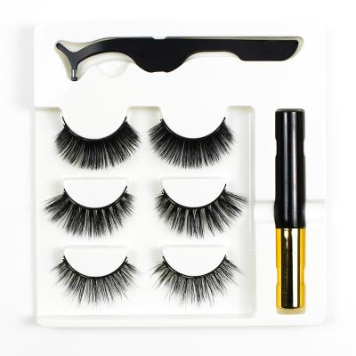 China 2019 Feather Sale New Style Whole Eyelash Magnetic Eyeliner Kit With Applicator for sale