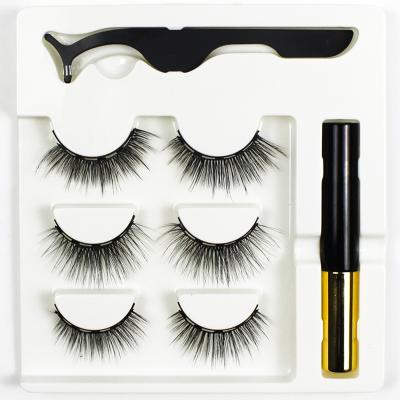 China 2019 Feather Sale New Style Whole Eyelash Magnetic Eyeliner Kit With Applicator for sale