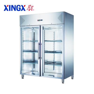 China Single-temperature Two-glass door refrigerated display cabinets Refrigerator_GX-GN1410TNG-Refrigeration equipment for sale