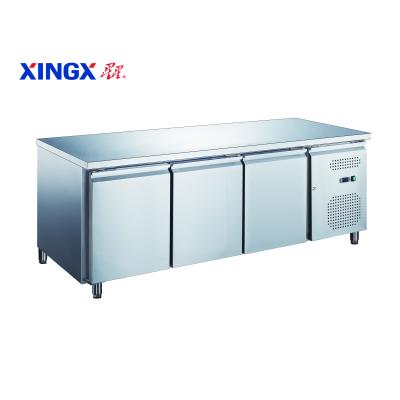 China Solid Single-Temperature 3-Door GN Pan Counter Refrigerator, Chilled Storage Equipment_GX-GN3100TN-Refrigeration for sale