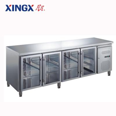 China Single-temperature refrigerated counters GN1/1 glass door with ventilated refrigeration equipment_GX-GN4100TNG-Refrigeration for sale