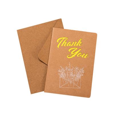 China Custom Cheap Europe Kraft Paper Thank You Cards Greeting Cards With Corrugated Mailer Box for sale