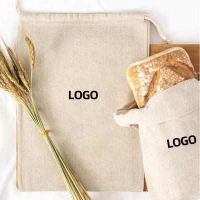 China 44 x 35 cm Extra Large Eco Friendly Reusable Food Storage Bread Bag Made of 100% Organic Canvas for sale