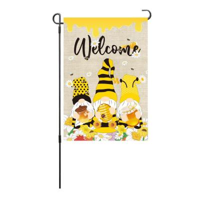 China Easy Seasonal Garden Flag Set Of 30*45cm Double Sided Yard Stopper Outdoor Decorative Holiday Flags Spring Welcome Summer Banners for sale