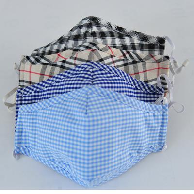 China Eco-friendly Reusable Washable Adjustable Face Mask Cotton Breathable Face Masks Cloth 3 Layers for sale