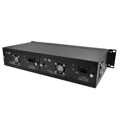 China FTTX Rack19” 14 Slots RACK-RACK MEDIA BLACK BOX TO FTTX CONVERTER for sale