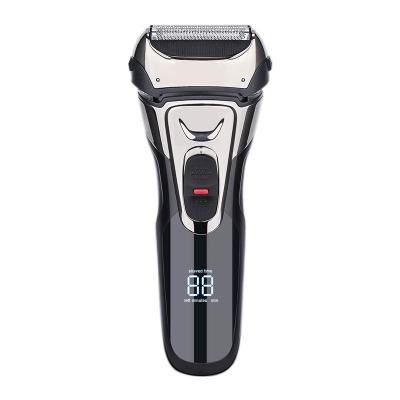 China Hot Selling Men's Triple Razor Blade Electric Shaver Swapping 3 Knife Head Led Show Washing Electric Shavers For Head for sale