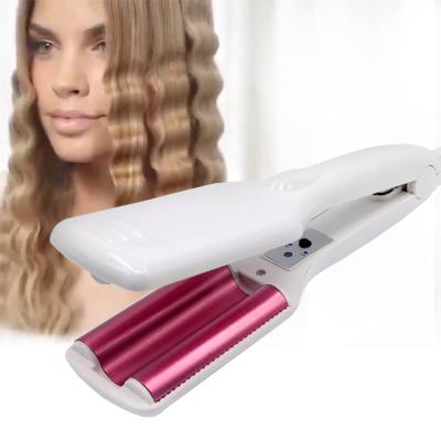 China Home.Hotel.salon Triple Barrel Hair Iron Curler Perm Splice Professional Automatic Curler Hair Ceramic Wand Hesitate Crimp Iron Styling Tools for sale