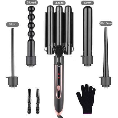 China Newest Home.Hotel.salon Removable Head Multifunctional Hair Curling Led 5 In 1 Hair Curler Set Professional Women Hair Curler Factory Price for sale