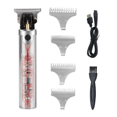 China Professional Hotel Household Men's Hair Clippers Cutting Clippers Hairdresser Barber Rechargeable Salon Transparent Hair Clippers for sale