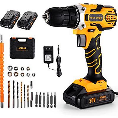 China Wholesale Custom Logo Quality 2021 Lithium-ion Drilling Equipment Cordless Impact Drill 21V Cordless Drill for sale