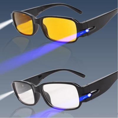 China OTHER Wholesale Cheap Unisex Night Vision Glasses With Light Women Men LED Reading Glasses for sale