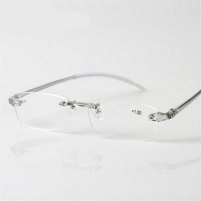 China OTHER Wholesale Men Women Rimless Glasses Hyperopia Ultralight TR90 Reading Glasses 1.5 2.0 2.5 3.0 3.5 4.0 for sale