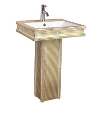 China New Design Modern Sanitary Ware Bathroom Ceramic Hand Wash Pedestal Sink for sale