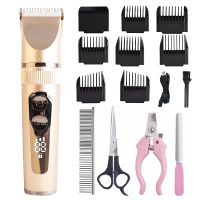 China Professional USB dog car clipper pet hair clipper cordless rechargeable electric beauty trimmer kit car dog clipper for sale