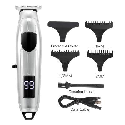 China New Hairdresser Razor Cutter Cutting Knife Scissors Head Waterproof Rechargeable Electric Professional Hair Cutter Digital LCD Display for sale