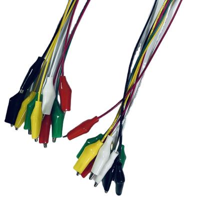 China A.W.G. Clip Test Leads Colors Jumper Wires Clips Cable 5 electricity factory wholesale 22 for sale