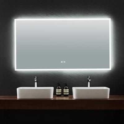 China Magnifying Free Standing Illuminated Bathroom Mirrors Fogless Smart Led Bathroom Mirror for sale