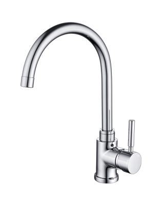 China Chrome Single Taps Sense Faucets Bathroom Accessories Handle Basin Sink Water Kitchen Faucets Cold-Hot Faucet for sale