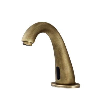 China Hot Sale Thermostatic Hot Water Sensor Deck Mount Bathroom Faucets Bronze Brass Bronze Automatic Faucet for sale