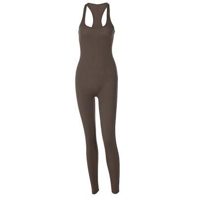 China Customizable Designed Sexy Chemical Fiber S/M/L/XL Women Yoga Jumpsuit Skin-friendly Jumpsuit for sale