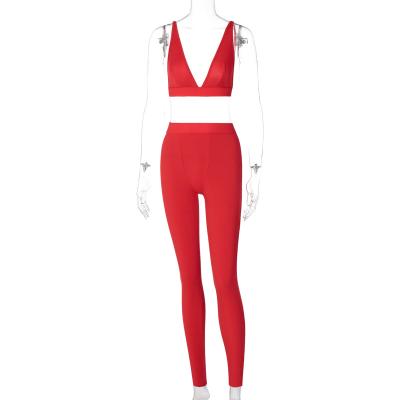 China Customizable Designed Skinny Sets Durable Wearing Breathable Workout Womens Yoga Sport Suit for sale