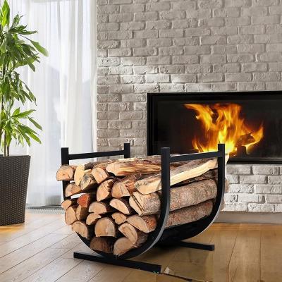 China Modern Firewood Rack Large Capacity Wood Stacking Storage Rack High Durability For Indoor Or Outdoor Use Of Firewood Racks for sale