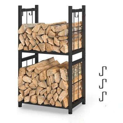 China Heavy Duty Foldable Heavy Duty Adjustable Firewood Rack Heavy Duty Capacity Metal Heavy Duty Adjustable Firewood Storage Racks Indoor Firewood Storage Racks for sale